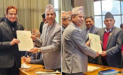 मंगलबार हुने  राष्ट्रिय सभा अध्यक्षका लागि माओवादी केन्द्रका दाहाल र कांग्रेसका शर्माको उम्मेदवारी दर्ता